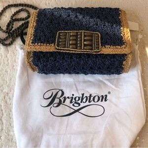 Brighton "Larissa" Woven Straw Crossbody NWT